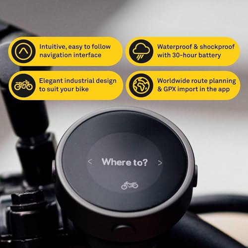Beeline Moto GPS Computer - Black | Weatherproof & USB Charging | Sat Nav