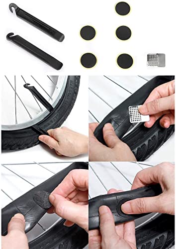 HHLC Bike Tire Pump, Repair Kit, Saddle Bag