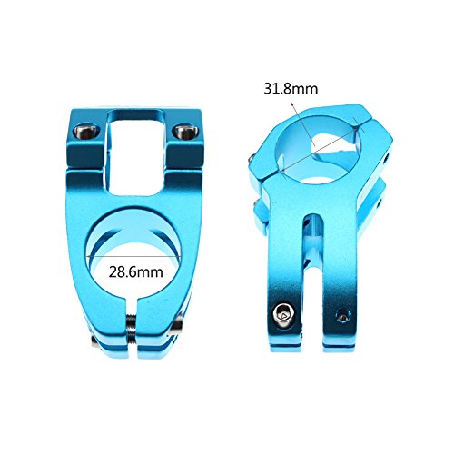 Blue Aluminum Alloy 31.8mm x 45mm Bike Stem