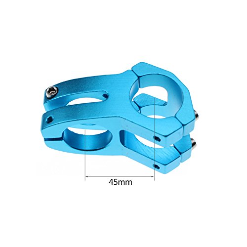Blue Aluminum Alloy 31.8mm x 45mm Bike Stem