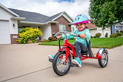 Schwinn Roadster Tricycle for Kids, Wood Deck, Handlebar Tassels