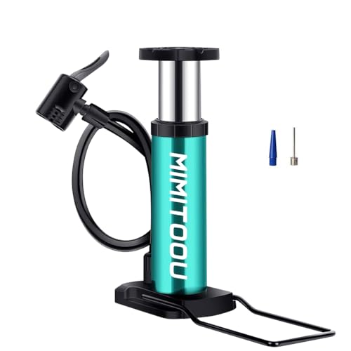 Compact Mini Bike Pump with Presta/Schrader Valves - Blue