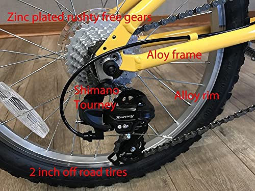 ZiZZO Campo 20" Folding Bike, 7-Speed, Adjustable Stem