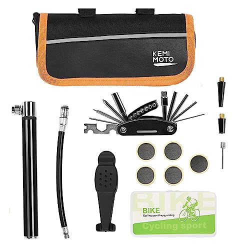 KEMIMOTO Bike Tools Kit: Repair, Pump, Storage