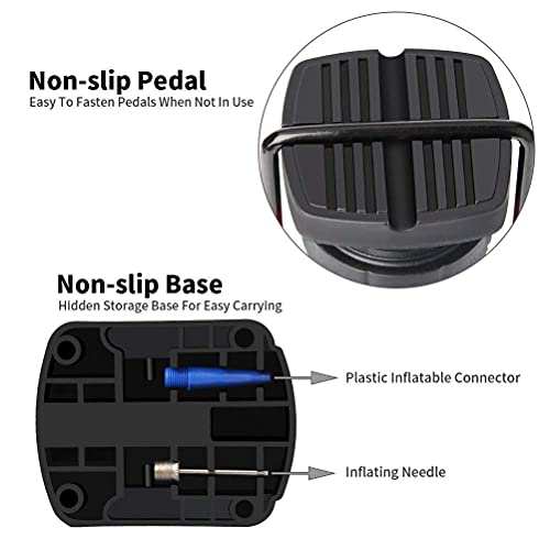 Compact Mini Bike Pump with Presta/Schrader Valves - Blue