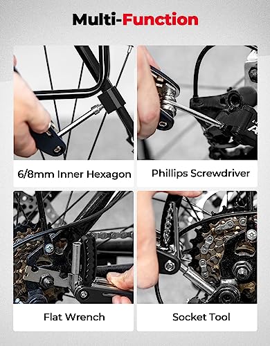 KEMIMOTO Bike Tools Kit: Repair, Pump, Storage