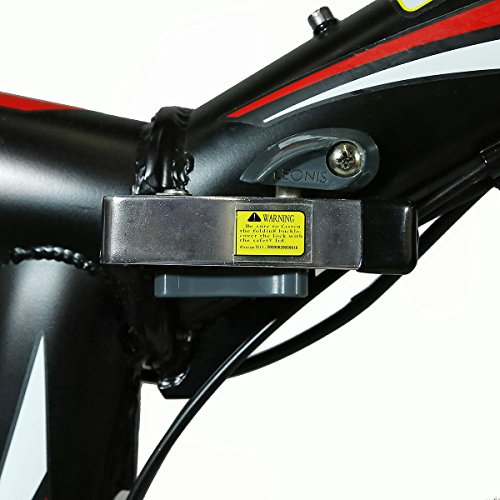Xspec 26" Folding Mountain Bike, 21 Speed, Black