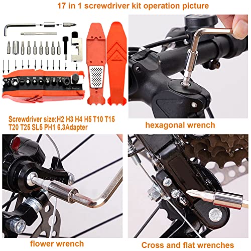 103Pcs Bike Repair Kit with Tire Pump Inflator