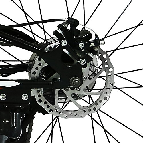 Xspec 26" Folding Mountain Bike, 21 Speed, Black