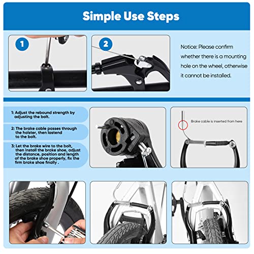 Universal V-Type Bike Brake Set with Complete Accessories