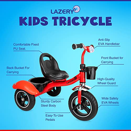 Kids Tricycle with Music, Lights & Adjustable Seat