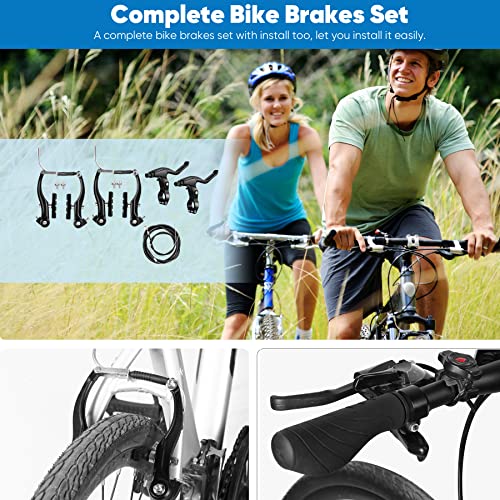 Universal V-Type Bike Brake Set with Complete Accessories