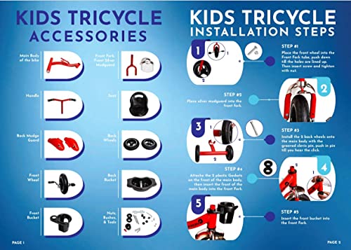 Kids Tricycle with Music, Lights & Adjustable Seat