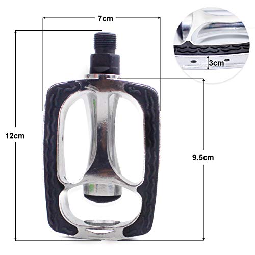 DRBIKE Alloy Bicycle Pedals with Toe Clip and Straps