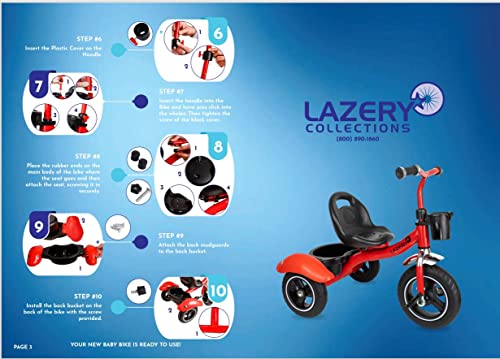 Kids Tricycle with Music, Lights & Adjustable Seat