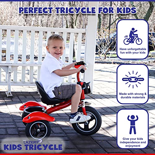Kids Tricycle with Music, Lights & Adjustable Seat