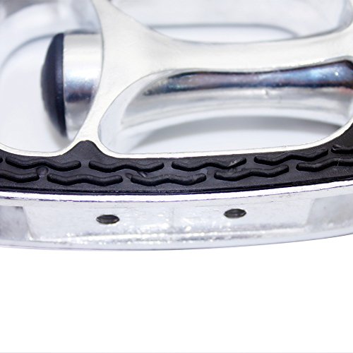 DRBIKE Alloy Bicycle Pedals with Toe Clip and Straps