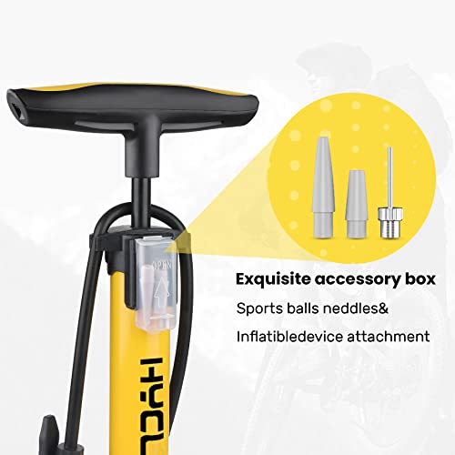 Hycline Folding Bike Tire Pump: High Pressure Air Pump