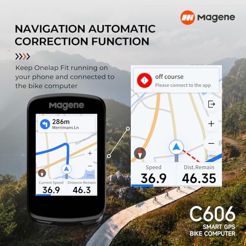 Magene C606 Smart GPS Bike Computer, 2.8" Touchscreen