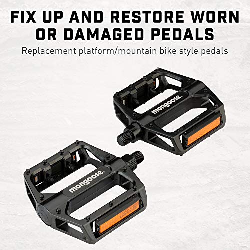 Mongoose Adult Mountain Bike Pedals with Adapters