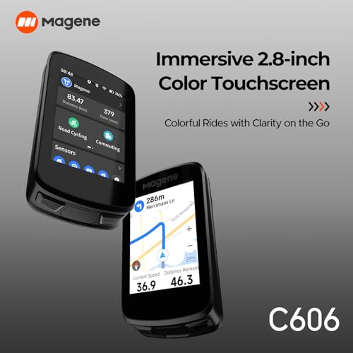 Magene C606 Smart GPS Bike Computer, 2.8" Touchscreen