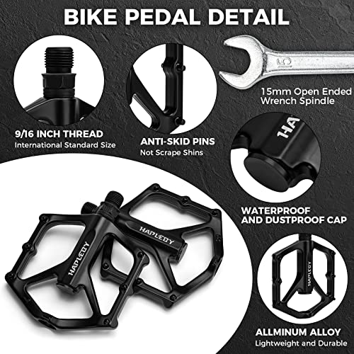 Hapleby Premium 9/16" Bike Pedals with 2 Bearings