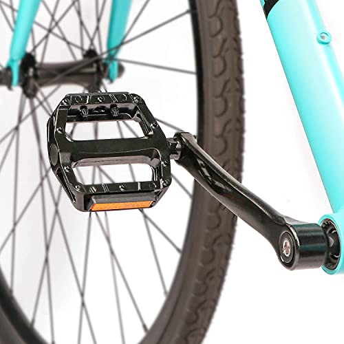 AVASTA Aluminum Alloy Flat Platform MTB Pedals, Black