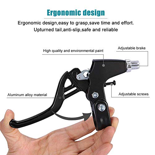 DISIWENE Black Aluminium Alloy V-Brake Bike Brake Handles