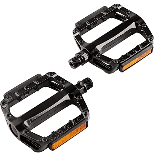 AVASTA Aluminum Alloy Flat Platform MTB Pedals, Black