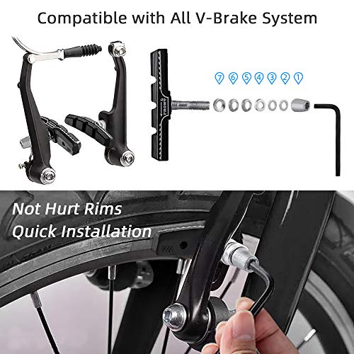 Hapleby 4PCS Premium Bike Brake Pads Kit