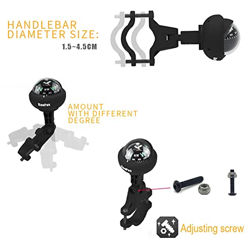 KanPas V39-2 Ball Compass for Bicycle Motorcycle
