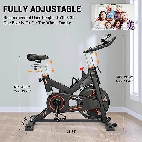WENOKER Magnetic Resistance Indoor Exercise Bike - Newest Version