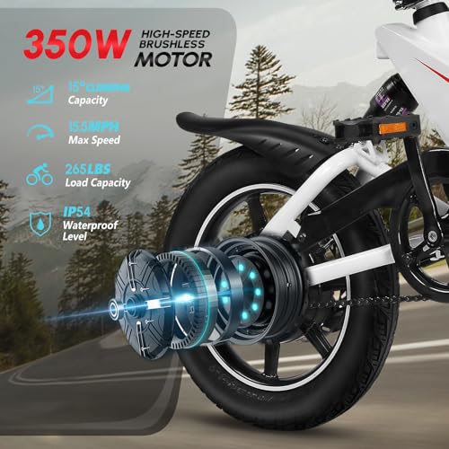 PEXMOR 14" Folding Electric Bike for Adults/Teens