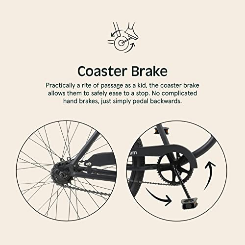 Retrospec Chatham Kids' Beach Cruiser Bike - Matte Black