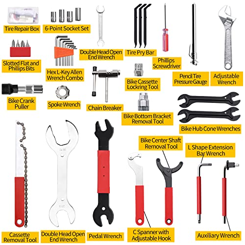 Professional Bike Repair Tool Kit with Neat Storage