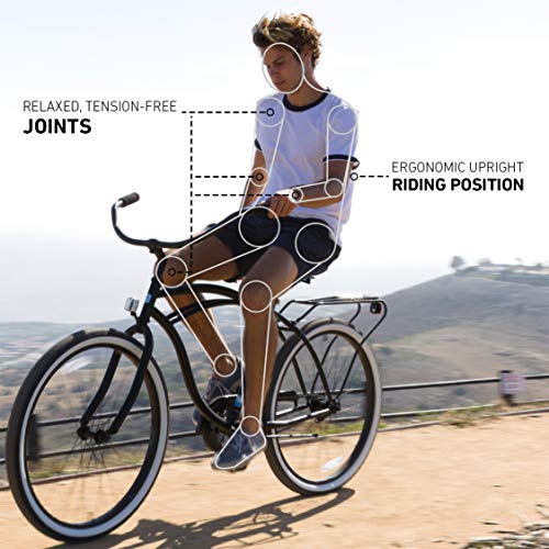 Sixthreezero Men's Beach Cruiser Bike - Single Speed, Matte Black