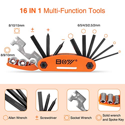 Portable Bicycle Repair Kit with Tire Pump