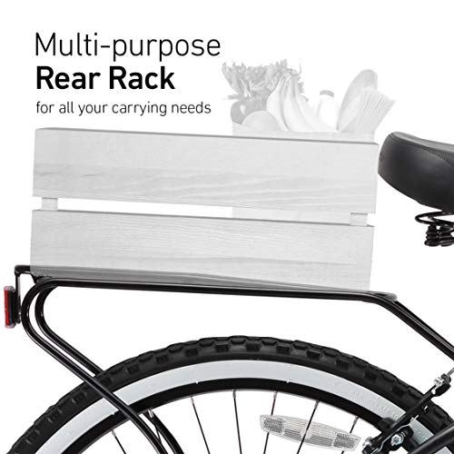 Sixthreezero Men's Beach Cruiser Bike - Single Speed, Matte Black