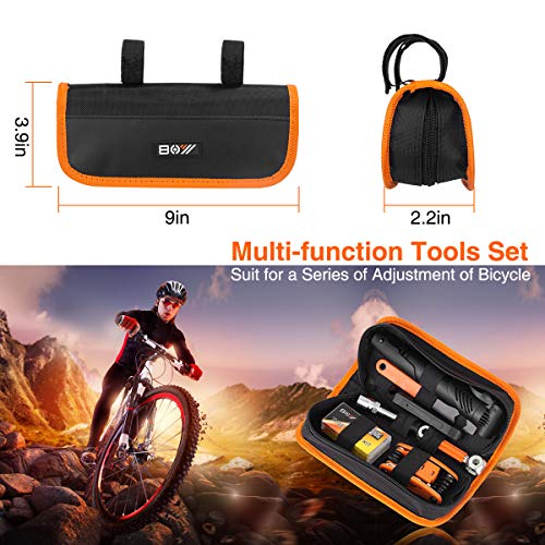 Portable Bicycle Repair Kit with Tire Pump
