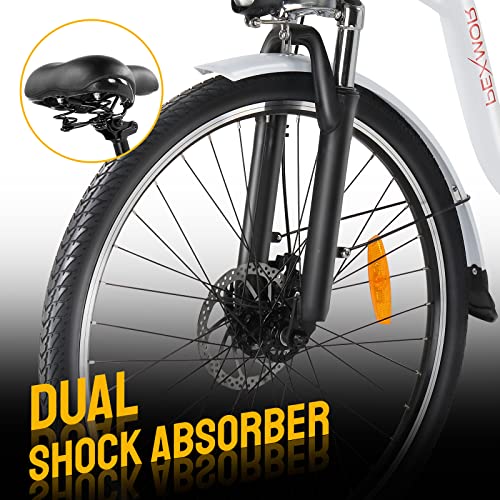 PEXMOR City Commuter Electric Bike with LCD Display & Basket