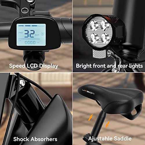 Jasion EB3 Electric Bike: 21mph Folding Adults Bicycle