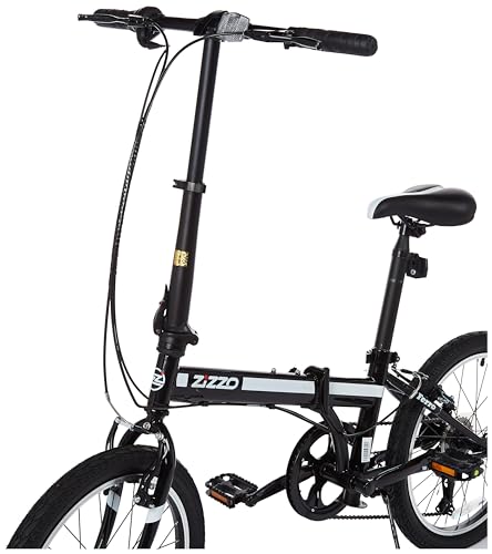 Lightweight ZiZZO Ferro 20-inch Folding Bike (Black)