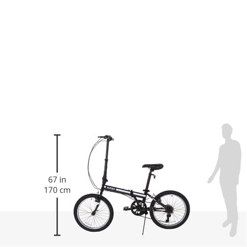 Lightweight ZiZZO Ferro 20-inch Folding Bike (Black)