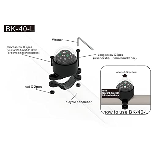 KanPas Bike Compass for Bicycle Motorcycle ATV