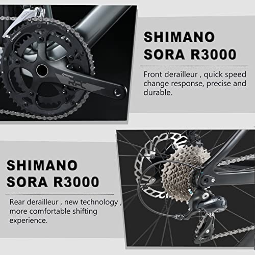 KABON Carbon Gravel Road Bike, 700C Disc Brake