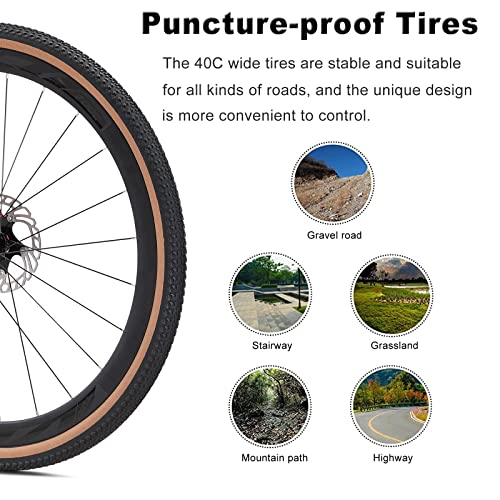 KABON Carbon Gravel Road Bike, 700C Disc Brake