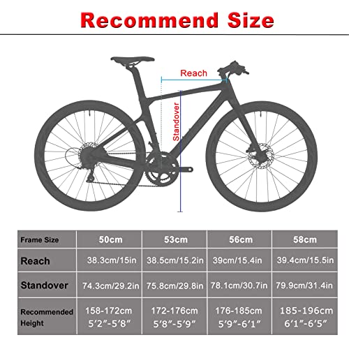 KABON Carbon Gravel Road Bike, 700C Disc Brake