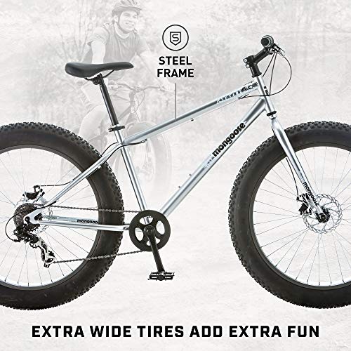 Mongoose Malus Fat Tire Mountain Bike, 26-Inch Wheels