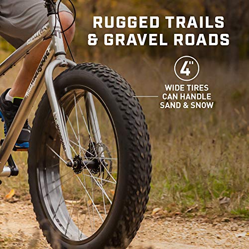 Mongoose Malus Fat Tire Mountain Bike, 26-Inch Wheels