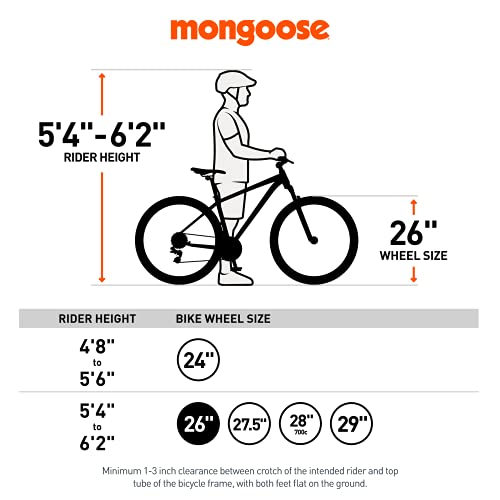 Mongoose Malus Fat Tire Mountain Bike, 26-Inch Wheels